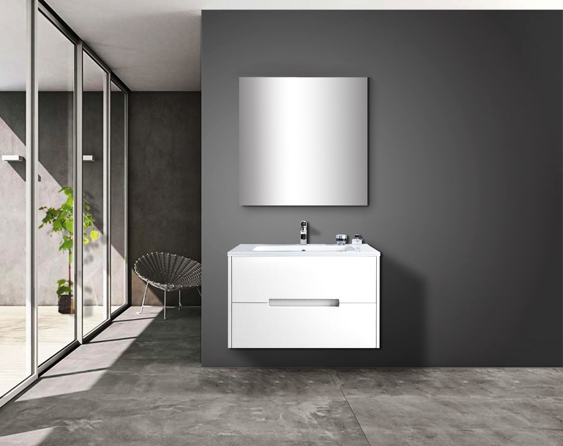 Meubles Salle de Bain Blanc Mat pour une Salle de Bain Minimaliste