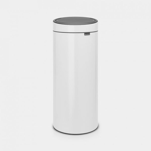 Poubelle 30 Litres Touch Blanc