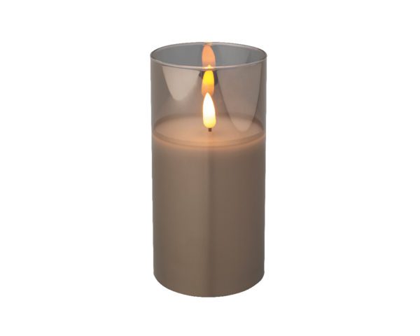 Bougie en Verre avec Mèche LED