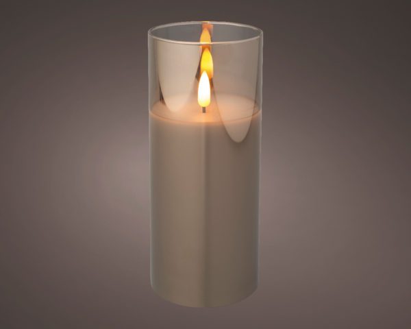 Bougie en Verre avec Mèche LED