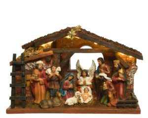 Crèche de Noël Naturel LED