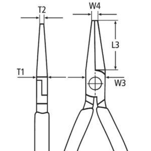 Pince à Bec Fin avec Tranchant "Knipex"