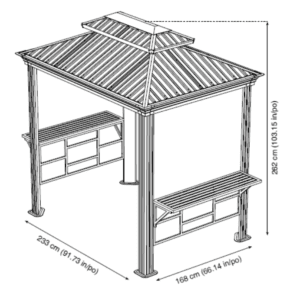 Pergola Messina pour Barbecue