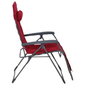 Chaise longue réglable rouge