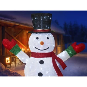 Bonhomme de neige pliable blanc