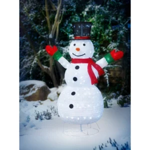 Bonhomme de neige pliable blanc