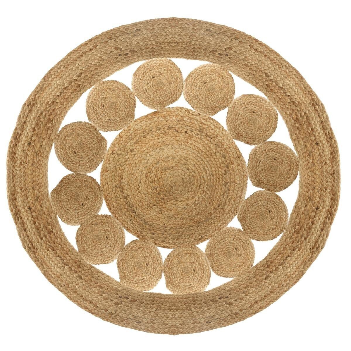 Tapis ajouré en jute