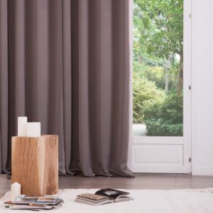 Lot de 2 rideaux occultants Gris taupe