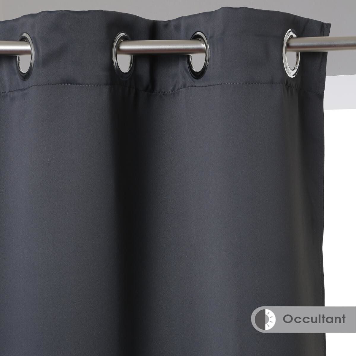 Lot de 2 rideaux occultants Gris ardoise