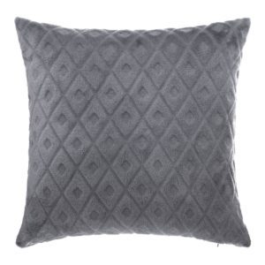 Coussin losanges flanelle Gris ardoise