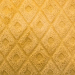 Coussin losanges flanelle Jaune moutarde