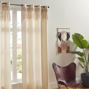 Rideau "Rituality" macramé Beige