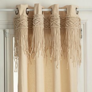 Rideau "Rituality" macramé Beige