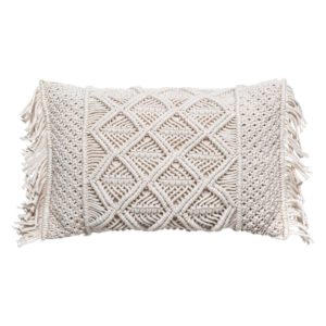 Coussin "Macramé" Blanc ivoire