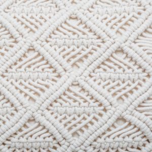 Coussin "Macramé" Blanc ivoire