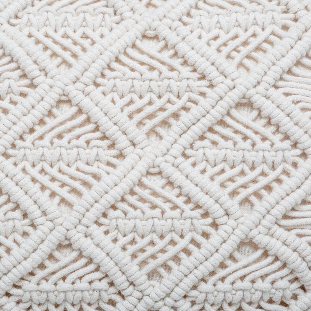 Coussin "Macramé" Blanc ivoire