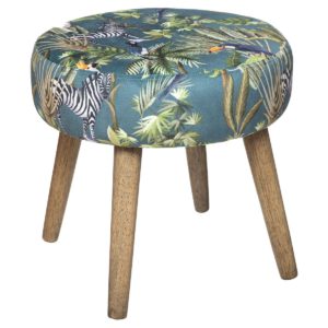 Tabouret "Sango" Motif jungle