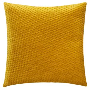 Coussin "Dolce" velours Jaune moutarde