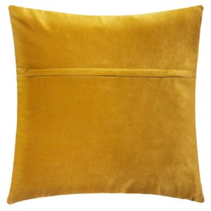 Coussin "Dolce" velours Jaune moutarde