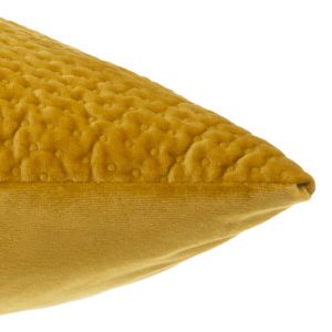 Coussin "Dolce" velours Jaune moutarde