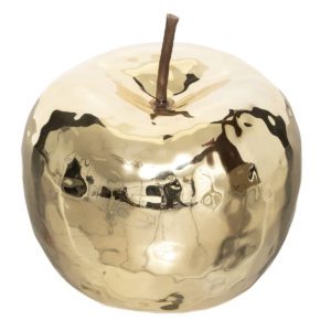 Pomme déco céramique doré