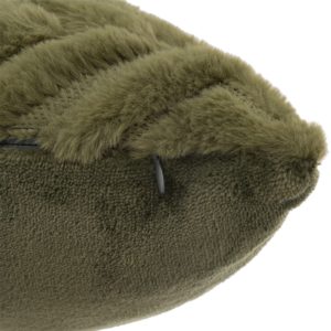 Coussin "Mara" fausse fourrure Vert kaki