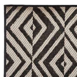 Tapis intérieur/extérieur Noir et blanc