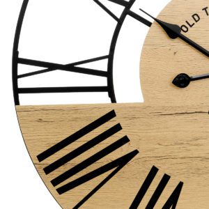 Horloge "Clovis" Bois & métal
