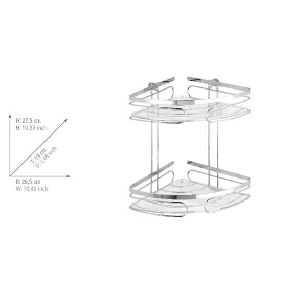 Étagère d'angle à 2 niveaux Premium Wenko